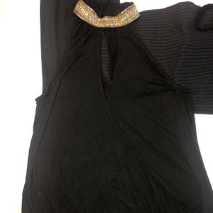 Black Halter Bebe Blouse
